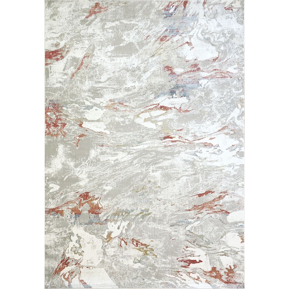 Dynamic Rugs 9874-130 Leda 6 Ft. 7 In. X 9 Ft. 6 In. Rectangle Rug in Ivory/Red